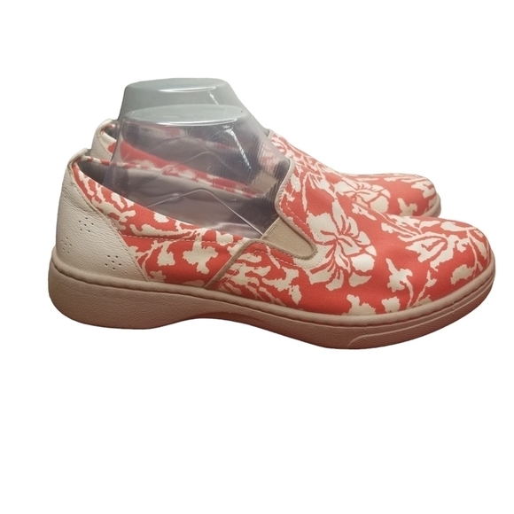 Dansko Belle red white floral slip on shoes sneakers - Picture 1 of 11